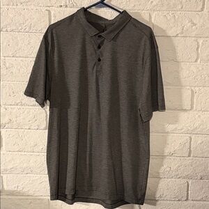 Lululemon Men's Gray Polo Shirt